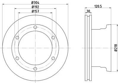 Тормозной диск HELLA 8DD 355 117-541