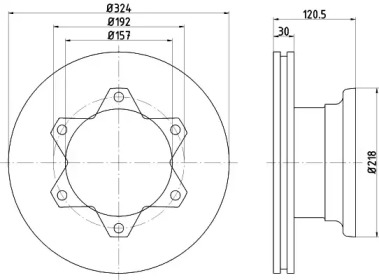 Тормозной диск HELLA 8DD 355 117-551