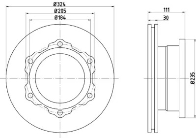 Тормозной диск HELLA 8DD 355 117-561