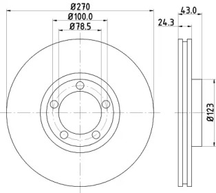 Тормозной диск HELLA 8DD 355 105-641