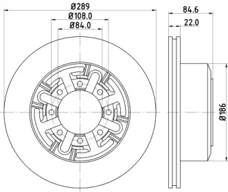 Тормозной диск HELLA 8DD 355 105-791