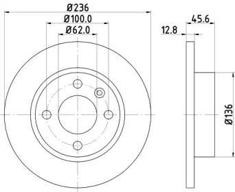 Тормозной диск HELLA 8DD 355 105-871