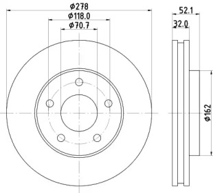 Тормозной диск HELLA 8DD 355 106-011