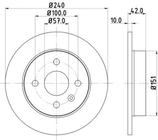 Тормозной диск HELLA 8DD 355 106-081