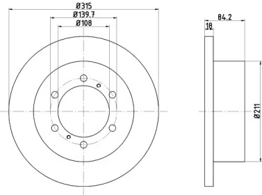 Тормозной диск HELLA 8DD 355 106-221