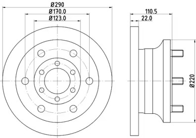 Тормозной диск HELLA 8DD 355 106-361