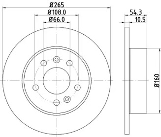 Тормозной диск HELLA 8DD 355 106-441