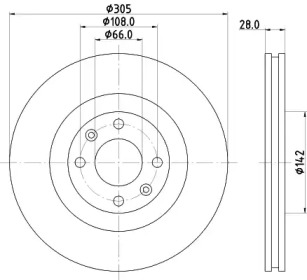 Тормозной диск HELLA 8DD 355 106-521