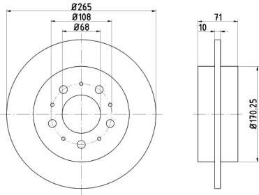 Тормозной диск HELLA 8DD 355 106-621