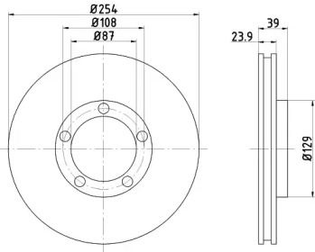 Тормозной диск HELLA 8DD 355 107-141