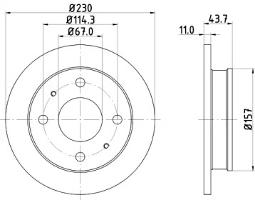 Тормозной диск HELLA 8DD 355 107-171