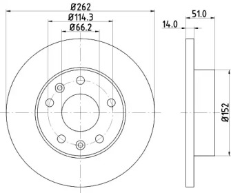 Тормозной диск HELLA 8DD 355 107-181