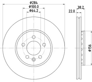 Тормозной диск HELLA 8DD 355 107-251