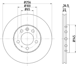 Тормозной диск HELLA 8DD 355 107-591