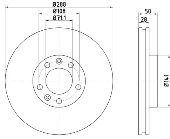 Тормозной диск HELLA 8DD 355 107-861