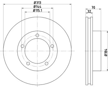 Тормозной диск HELLA 8DD 355 107-871