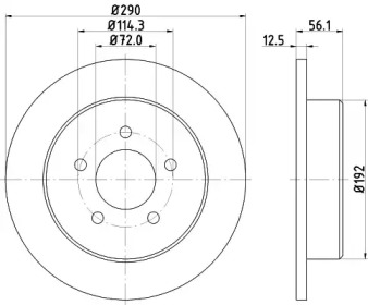 Тормозной диск HELLA 8DD 355 107-901