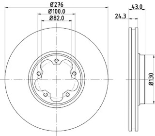 Тормозной диск HELLA 8DD 355 108-111