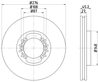 Тормозной диск HELLA 8DD 355 108-511