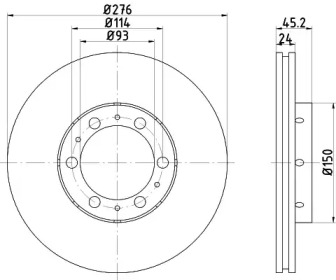 Тормозной диск HELLA 8DD 355 108-521