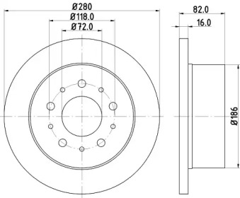 Тормозной диск HELLA 8DD 355 108-961