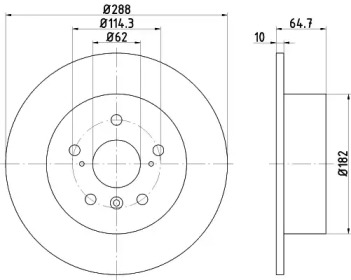 Тормозной диск HELLA 8DD 355 109-051