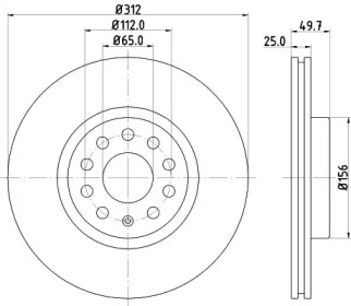 Тормозной диск HELLA 8DD 355 123-761