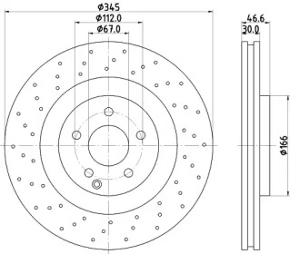 Тормозной диск HELLA 8DD 355 110-132