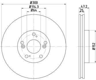 Тормозной диск HELLA 8DD 355 110-301