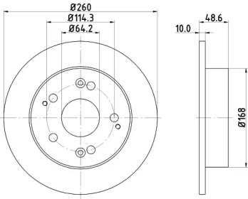 Тормозной диск HELLA 8DD 355 110-311