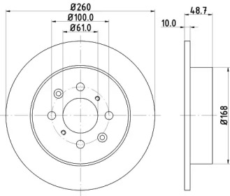 Тормозной диск HELLA 8DD 355 110-331