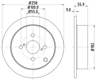 Тормозной диск HELLA 8DD 355 110-471