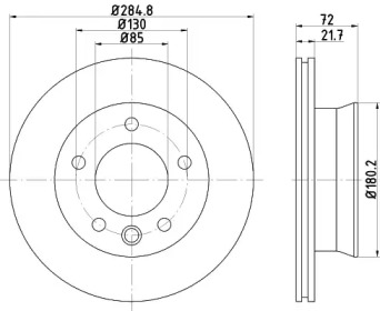 Тормозной диск HELLA 8DD 355 118-051