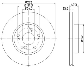 Тормозной диск HELLA 8DD 355 110-631