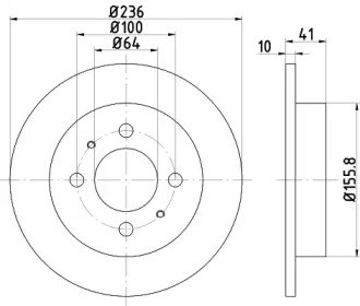 Тормозной диск HELLA 8DD 355 110-651