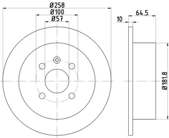 Тормозной диск HELLA 8DD 355 110-691