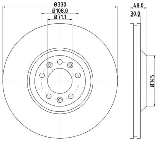 Тормозной диск HELLA 8DD 355 110-771