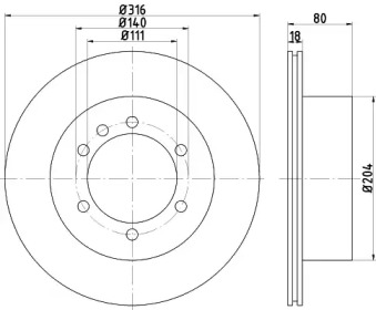 Тормозной диск HELLA 8DD 355 110-831