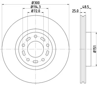 Тормозной диск HELLA 8DD 355 128-241