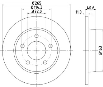 Тормозной диск HELLA 8DD 355 110-901