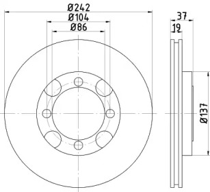 Тормозной диск HELLA 8DD 355 110-921