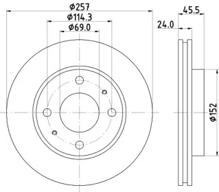 Тормозной диск HELLA 8DD 355 110-931