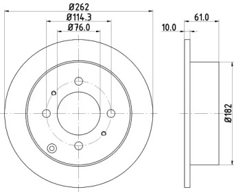 Тормозной диск HELLA 8DD 355 110-941