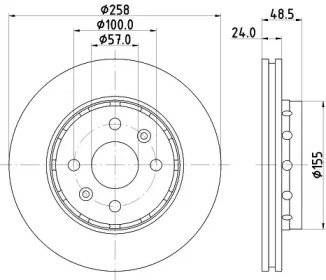 Тормозной диск HELLA 8DD 355 110-961