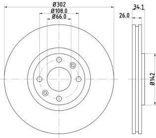 Тормозной диск HELLA 8DD 355 111-311