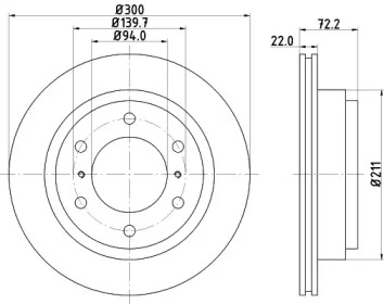 Тормозной диск HELLA 8DD 355 111-551