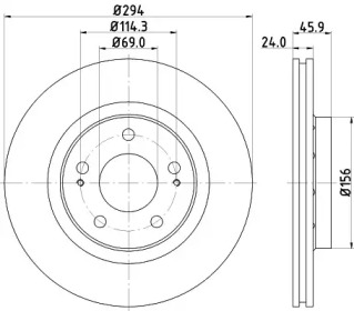 Тормозной диск HELLA 8DD 355 111-561