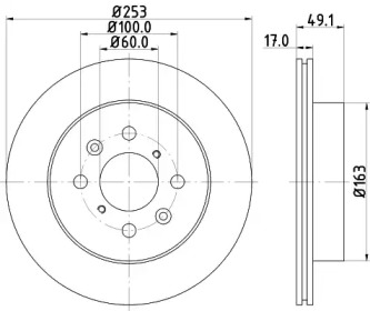 Тормозной диск HELLA 8DD 355 111-581