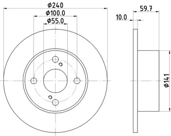 Тормозной диск HELLA 8DD 355 111-711