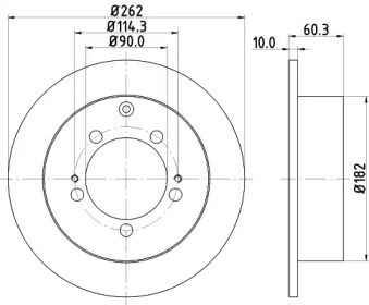 Тормозной диск HELLA 8DD 355 111-721